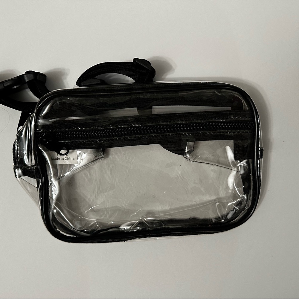 Transparent Black Trim Men's Bag